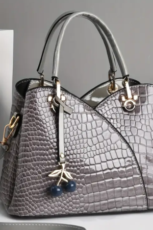 Classic Crocodile Embossed Tote Bag