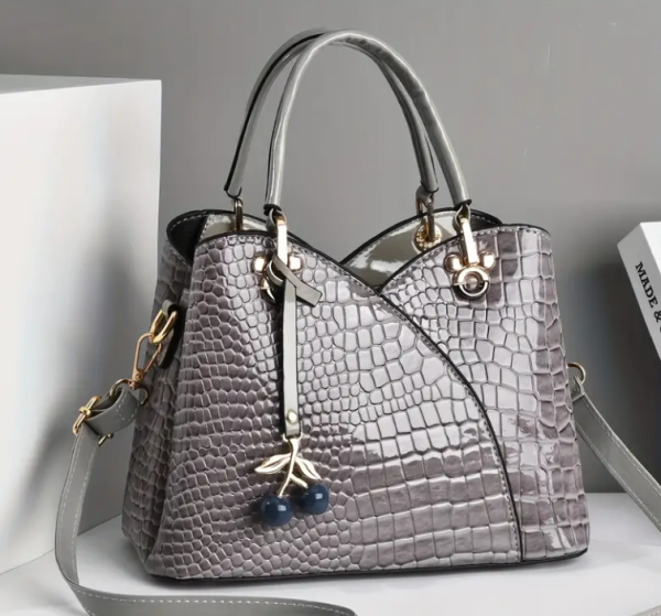 Classic Crocodile Embossed Tote Bag