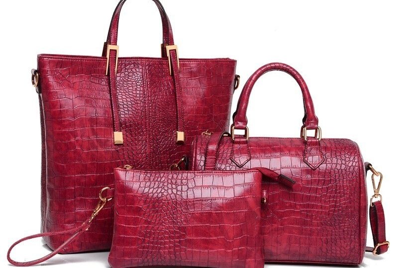 3 PCS Luxe Leather Handbag Set