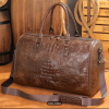 Crocodile Pattern Men's Genuine Leather Travel Bag