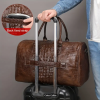 Crocodile Pattern Men's Genuine Leather Travel Bag - Image 5