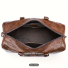 Crocodile Pattern Men's Genuine Leather Travel Bag - Image 3