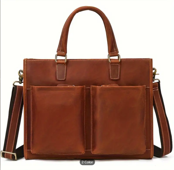 Cowhide Leather Laptop Bag